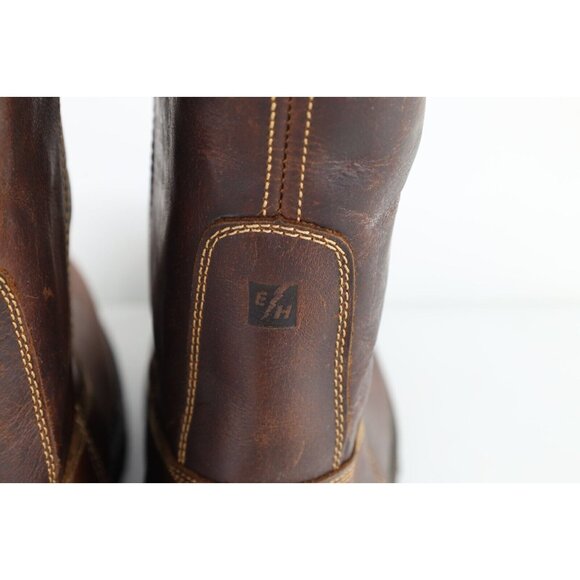 Deadstock Vtg Carolina Mens 15 2E Steel Toe Leather Pull On Cowboy Work Boots